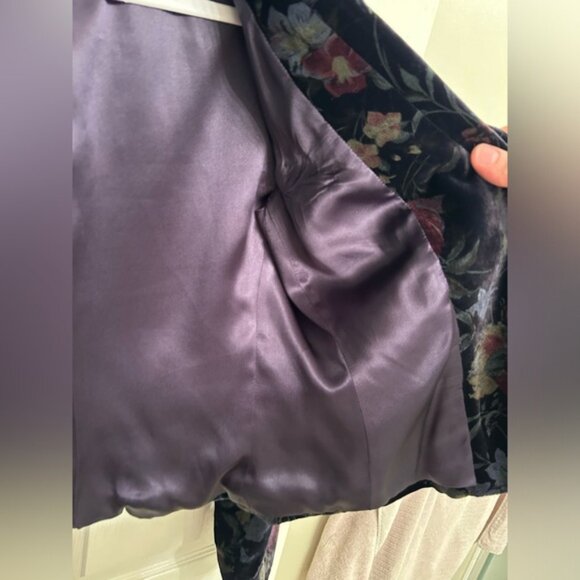 Giorgio Armani Floral Viscose Silk Blend Single Button Blazer - Riverdale - Picture 3 of 6